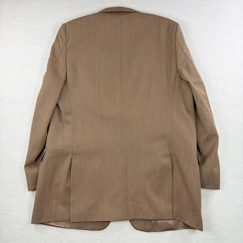 Burberry London 2019 Mens 46R Blazer Tan 100% Wool 2 Button Modern Sport Coat